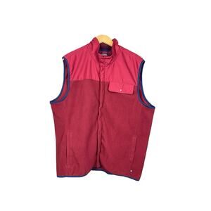 Chaps Ralph Lauren Fleece Vest Mens Size XXL Red Zip Up with Pockets